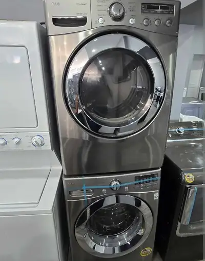LG 27" Stainless Steel Frontload Stackable Washer Electric Dryer, View more