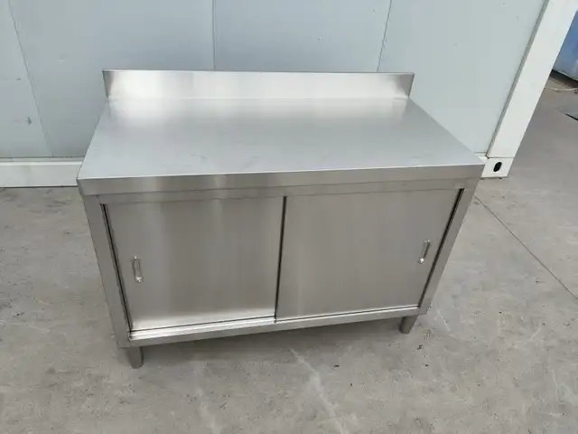 SS SLIDING DOOR BENCH GARAGE AND RESTAURANT PREP TABLE 1218237 in Other in Edmonton - Image 7