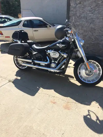 2018 Harley Davidson Fatboy. Great shape. Well maintained. Quick detach windshield and Harley Davids...