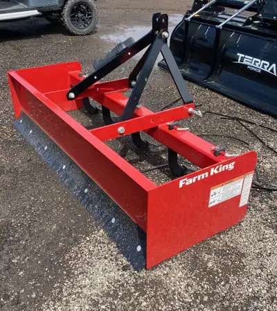 Farm King Y725BS 72in. Box Scraper The scarifier shanks are heat treated and are easily adjusted for...