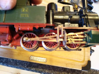 old metal  train engine 3 rail