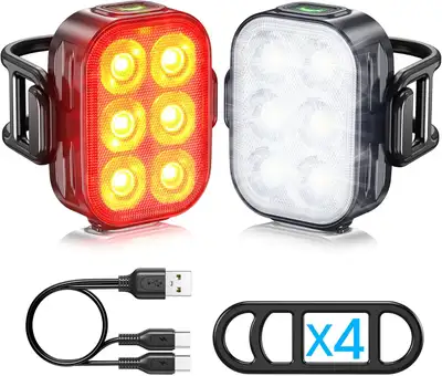 Bike Light Set - Front and Tail, Waterproof LED, View more