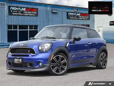 2016 Mini Cooper Paceman S ALL4 - Starlight-Blue Metallic on Black Leather Interior - Loaded with Ha...