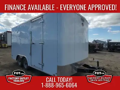 Welcome to Factory Outlet Trailers! Rental 8.5x16ft Enclosed Cargo Trailer from Factory Outlet Trail...