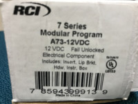Like New RCI 7 Series A73 12 VDC Fail Unocked Electric Strike