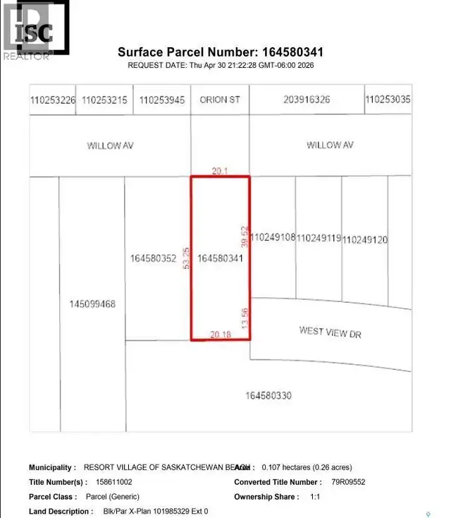 1300 Willow AVENUE Saskatchewan Beach, Saskatchewan in Land for Sale in Moose Jaw - Image 4