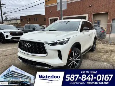 **WE WILL BEAT ANY DEALER IN THE CITY** Recent Arrival! White 2022 INFINITI QX60 Sensory AWD 9-Speed...