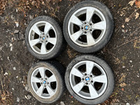 17 inch BMW OEM rims and tires for sale.  Tire size - 225 50 17.