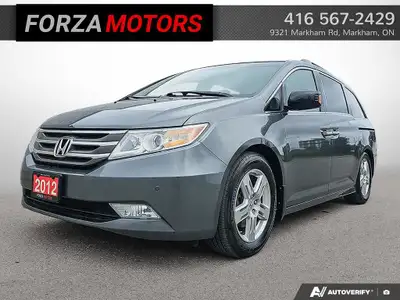 ONE OWNER - CARFAX VERIFIED - LOCAL ONTARIO VEHICLE 2012 HONDA ODYSSEY TOURING / CRUISE / A/C / SUNR...
