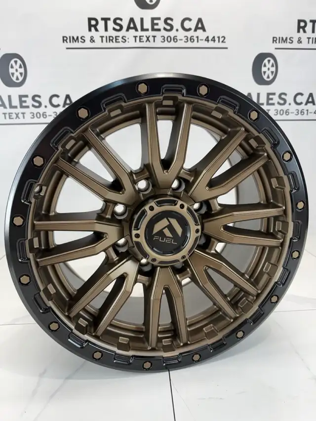 20x10 Fuel Rebel Rims 8x165 Bronze dodge ram 2500 3500 GMC chevy in Tires & Rims in Saskatoon - Image 2