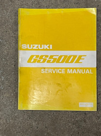 Sm134 Suzuki GS500E Service Manual 99500-34067-01E