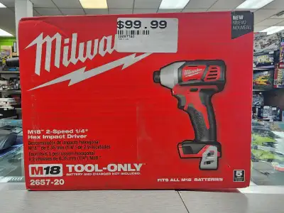 Milwaukee M18 2-Speed 1/4" Hex Driver *TOOL ONLY* - BRAND NEW, View more
