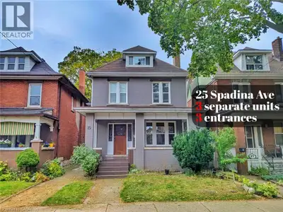 All three units are now vacant! This charming 2.5-storey brick detached home in central Hamilton has...