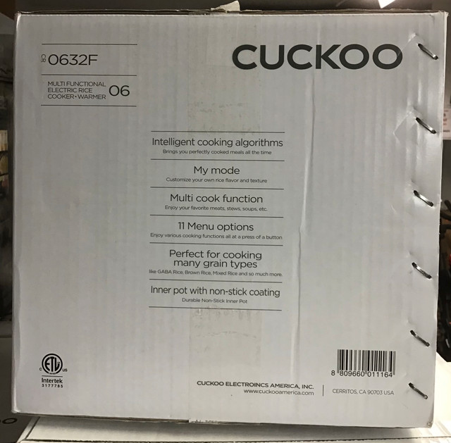 CUCKOO 6-CUP MULTIFUNCTIONAL RICE COOKER in Microwaves & Cookers in Ottawa - Image 3