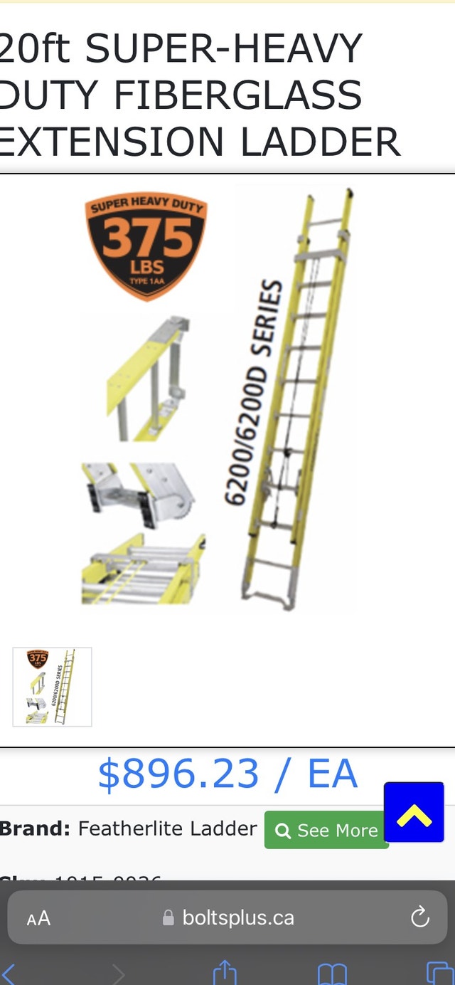 20ft SUPERHEAVY DUTY EXTENSION LADDER Ladders & Scaffolding Barrie