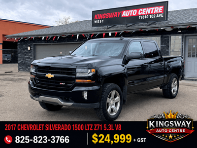 2017 CHEVROLET SILVERADO 1500 LTZ Z71 5.3L V8 4X4 CREW CAB 202,819 KM Kingsway Auto Centre West 1761...