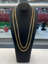 NEW! 10K Gold Curb Chain - 20" & 22" Available!