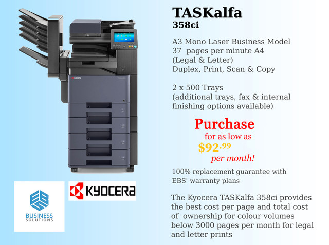 PRINT & COPY MACHINES Mid Range Black and White A3 in Printers, Scanners & Fax in Mississauga / Peel Region - Image 2