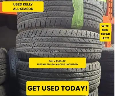 FREE INSTALLATION AND BALANCING ON USED TIRES WITH A PURCHASE! NO DISPOSAL! NO OTHER HIDDEN FEES! AL...