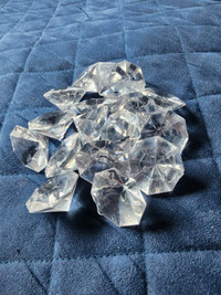 17 Large Fake Crystal Acrylic Gems 25 Carat/1.25" Diamonds, Clea