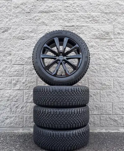 Winter / Snow Continental IceContact XTRM 19" Tires And Aftermarket 'ART Element' Gloss Black 19 Inc...