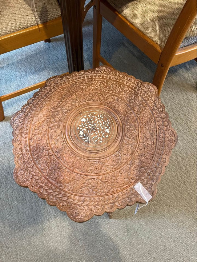 Gorgeous stool! There are two available at $195. Ornate detailin in Arts & Collectibles in Calgary - Image 3