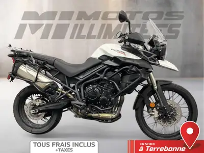 TRIUMPH Tiger 800 XC ABS 2014 Blanc et Noir 40788 km km au compteur. Motos Illimitées Terrebonne. Pr...
