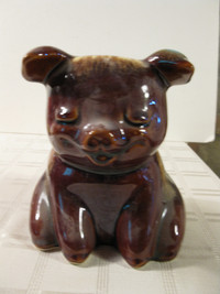 BROWN PIG COIN BANK