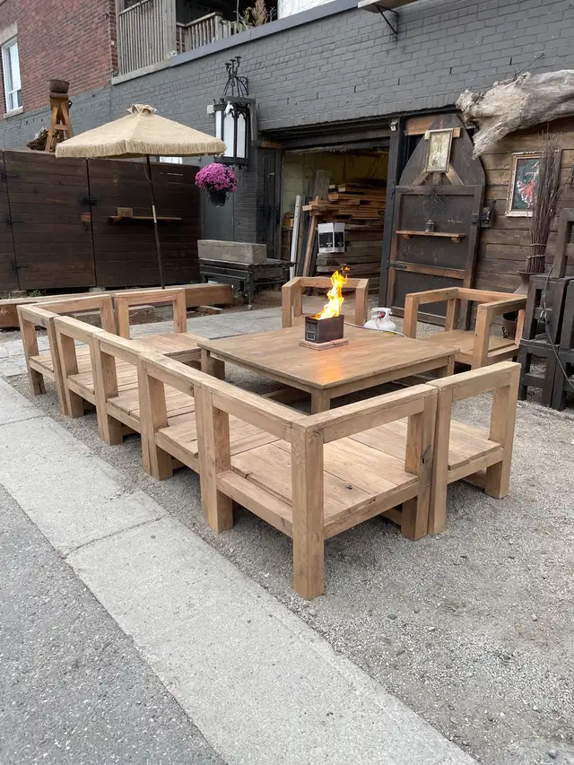Outdoor Solid reclaimed wood furniture in Patio & Garden Furniture in City of Toronto - Image 6