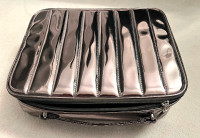 Lancôme Puffed Metallic Cosmetic Train Case Bag -Like NEW!!