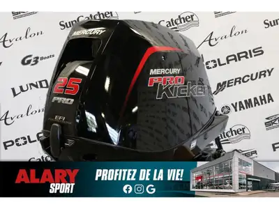Welcome to Alary Sport Ontario Mercury 25EXLPT PK EFI PIED X-LONG (25 POUCES) ENR. 2026 Ce moteur ho...