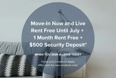 Move-In Now, Live Rent Free Until July + 1 Month Rent Fee + $500 Security Deposit Move in this month...