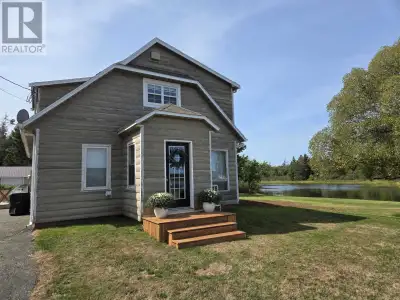 Older home currently undergoing some renovations on one acre with frontage on Graham's Pond in Gaspe...