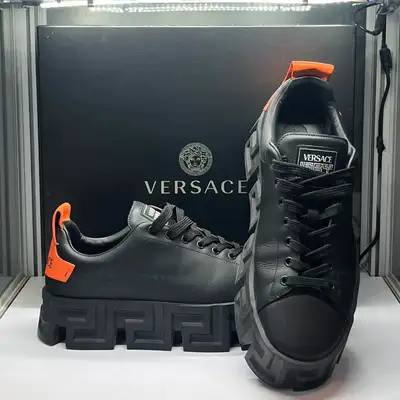 Versace Black Greca Labyrinth Sneakers (Men's Size 10), View more