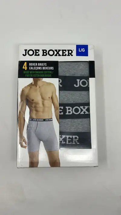 BRAND NEW JOE BOXER 4 PACK ORGANIC COTTON BOXERS SIZE L, View more
