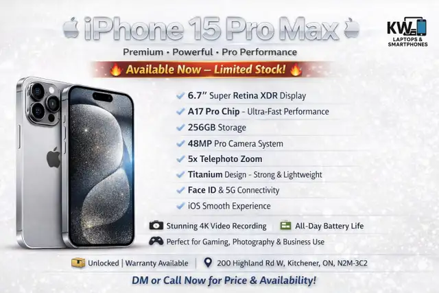 iPhone 15 Pro Max in Cell Phones in Kitchener / Waterloo - Image 2
