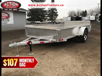 ACTION SERIES 6' X 12' ALUMINUM UTILITY TRAILER WITH REAR MESHED BI-FOLD GATE UPGRADE! Locally built...