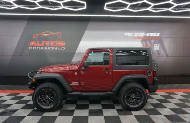 2012 Jeep Wrangler SPORT V6 3.6L 4X4 - MANUAL - A/C, CRUISE CONTROL, HARD TOP