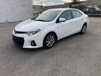 2015 TOYOTA COROLLA S AUTOMATIC A/C 4 DOORS SEDAN, COLOR WHITE INTERIOR BLACK WITH BACK UP CAMERA ,C...