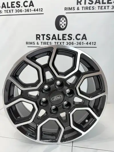 Set of 4 New 18 inch Rims Gloss Black & Machined FITS: Ford F150 and Expedition (logo caps included)...