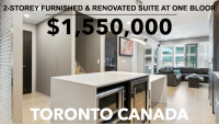 Rare 2-storey fully furnished & renovated suite at 1 Bloor
