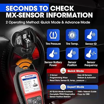 Autel TS508K  Newest TPMS Relearn Tool with 8 pcs 1-Sensors free62863275729923124