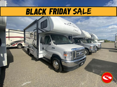 EAST TO WEST Entrada Class C gas motorhome 2200S highlights: 60in.in. x 80in.in. Bunk Over Cab Queen...