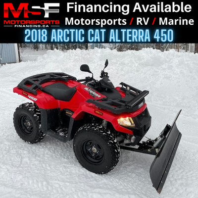 Welcome to Motorsports Financing - Kelowna! 2018 Arctic cat 450 Alterra 4x4