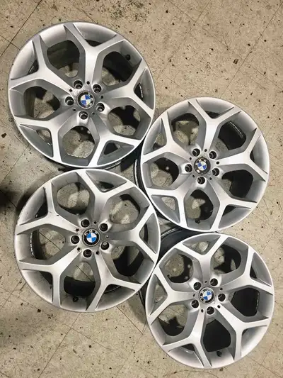A set of 4 good used 19" BMW Silver Alloy Wheel, No cracks or Bends in good condition. $500 set $125...