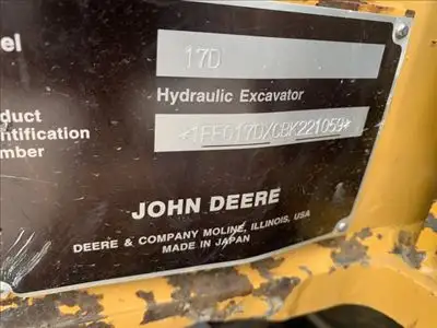 2011 John Deere 17D in Heavy Equipment in Mississauga / Peel Region - Image 11