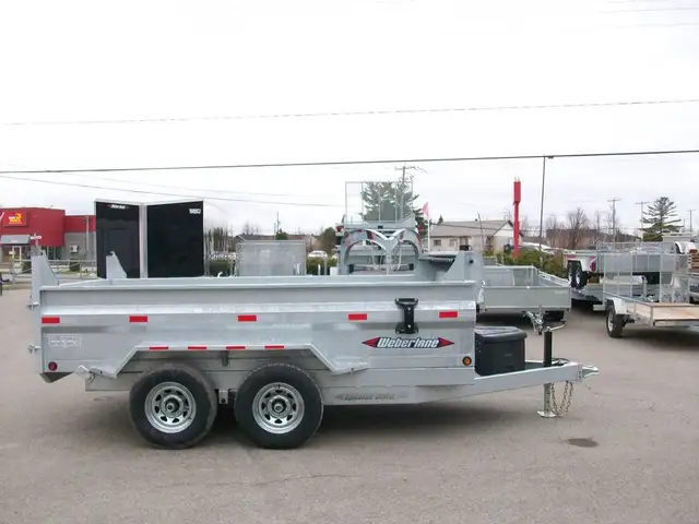 2025 Weberlane DOMPEUR 78'' X 12' 2 ESSIEUX 5200LB. GALVANISÉ co in Cargo & Utility Trailers in Laval / North Shore - Image 4
