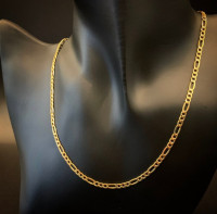 10K Gold 3.5mm Figaro Chain Necklace