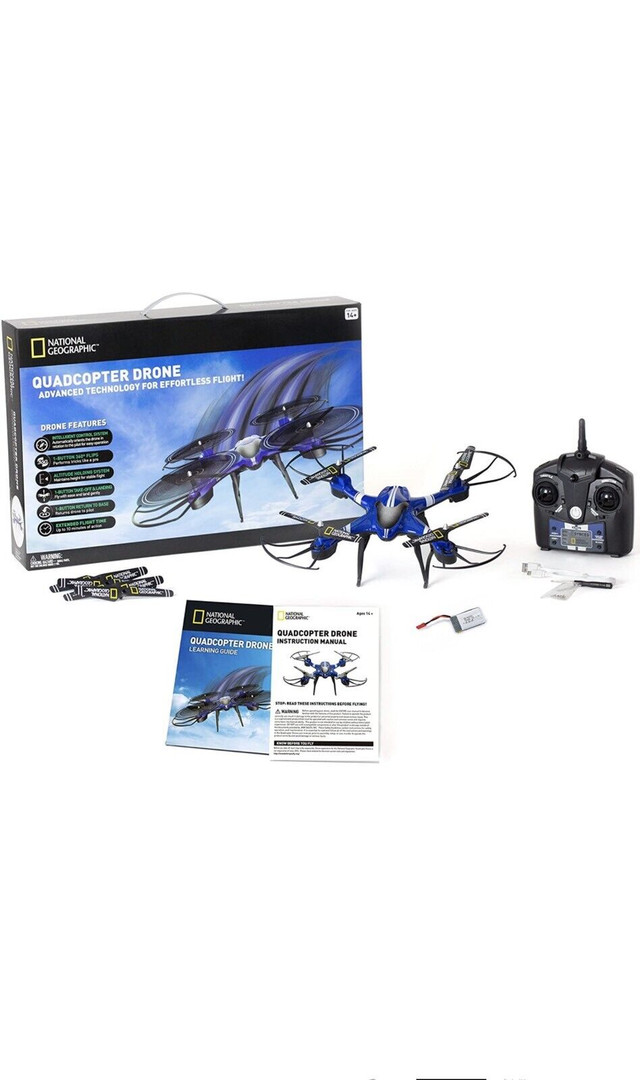 NATIONAL GEOGRAPHIC Quadcopter Drone - With 1-Button Take-Off in Toys & Games in Sarnia - Image 2