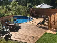 20% de rabais Installation piscine hors-terre neuve et usagée